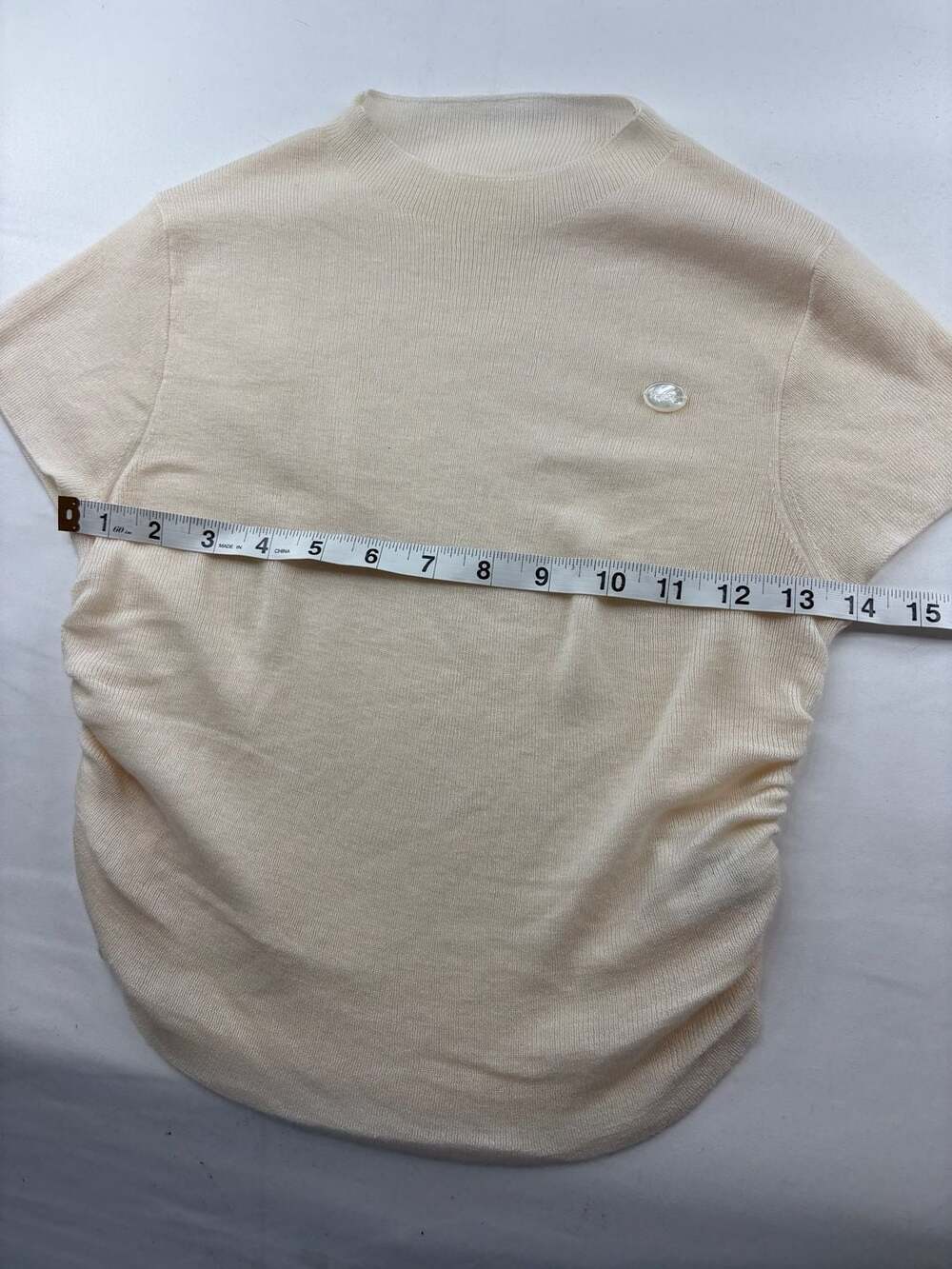 Office Lady Slim Fit Knitted Shirt Women 2023 Summer Tops Short Sleeve Blouse Ha - Picture 7 of 8